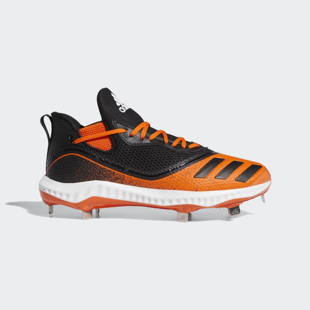 Adidas Men's Icon V Bounce Baseball Cleats Black/Orange Ireland G28252